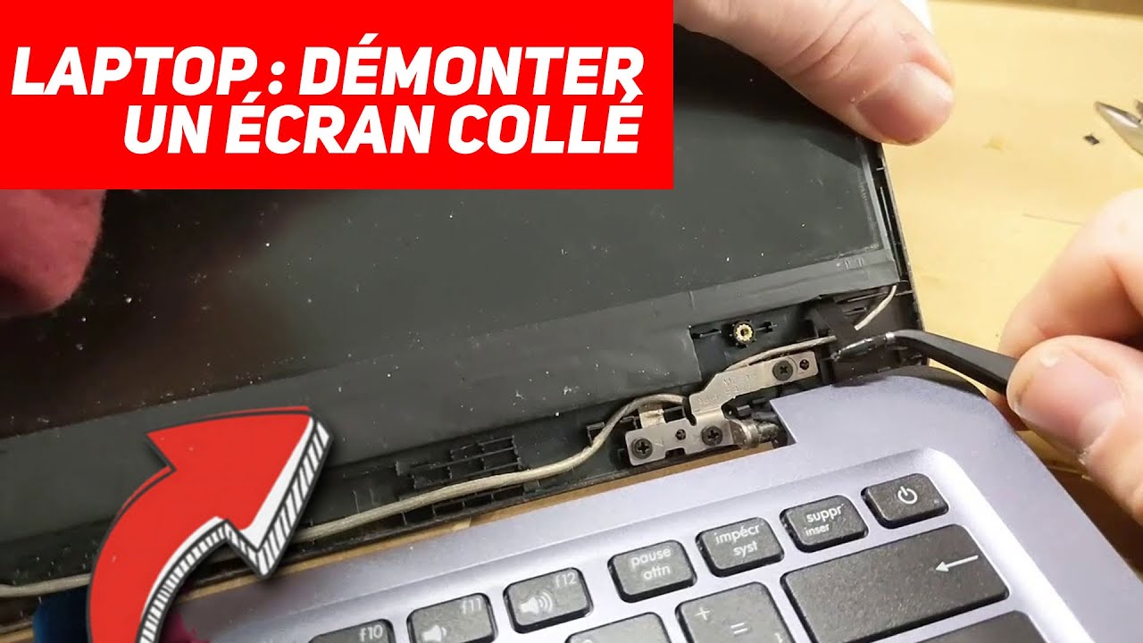 Démonter un écran de PC Portable collé - YouTube