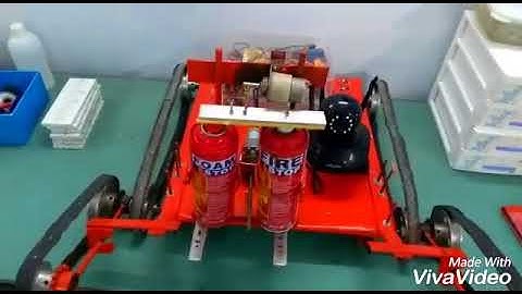 Remote controlled firefighting robot developed by students of IEM