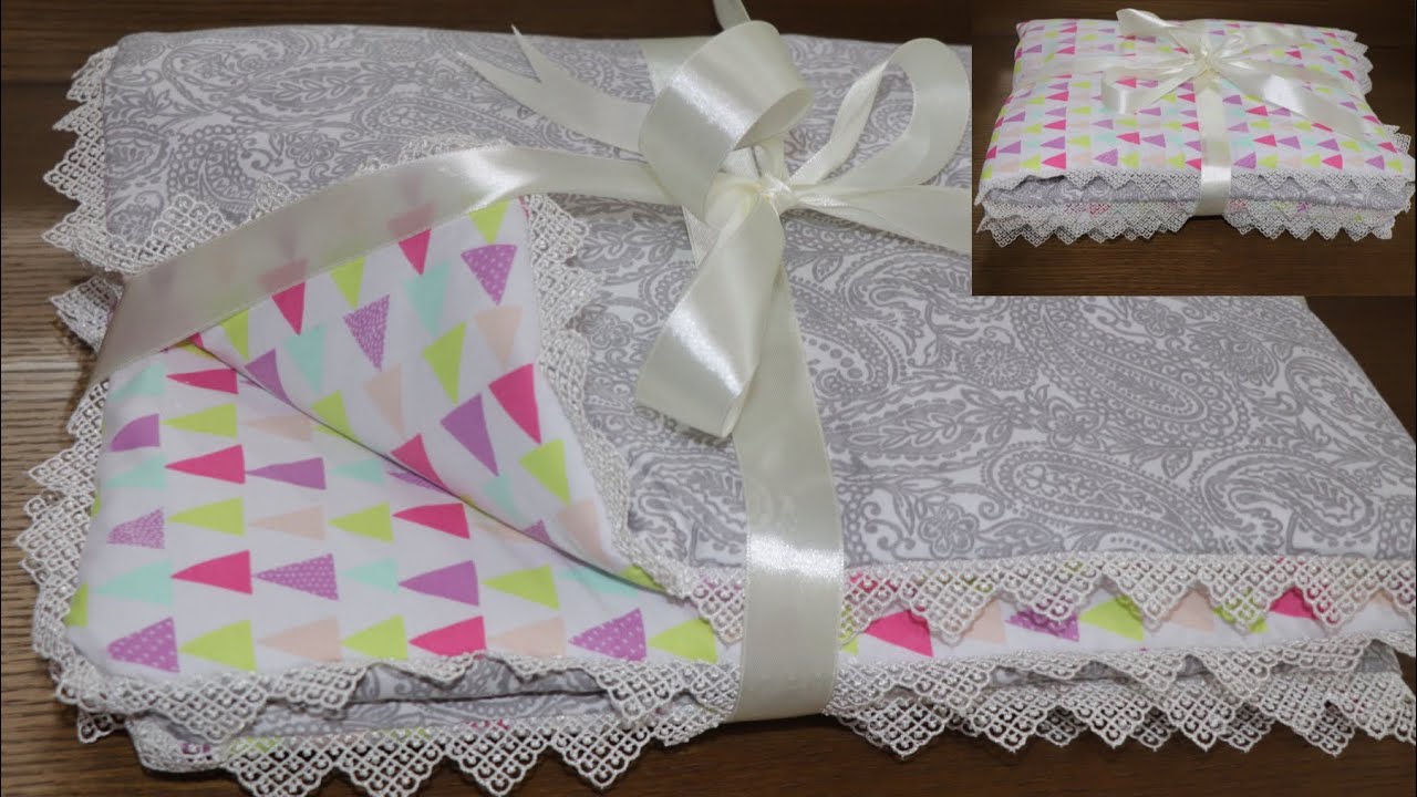 بدون ماكينه ...لحاف سرير البيبى ال طلبتوه منى❤️ بأسهل وأسرع طريقه 