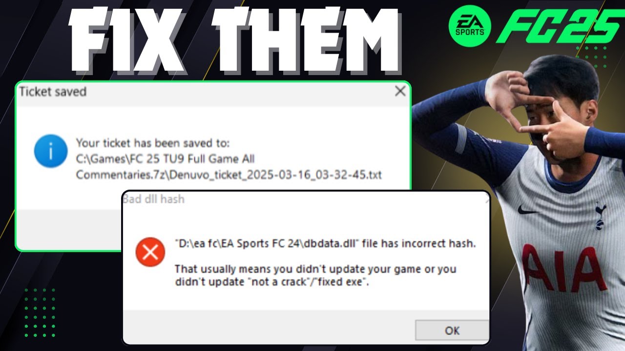 How to Fix Ticket Saved and Bad DLL Hash in FC 25 – Works