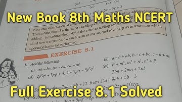 Chapter-8 Ex-8.1 Algebraic Expressions and Identities || Class 8 Maths New Book
