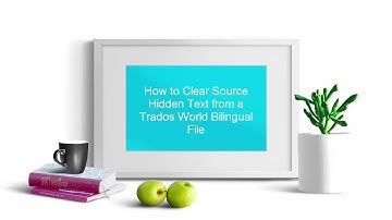 Translator skills: How to clear source hidden text from Trados bilingual files