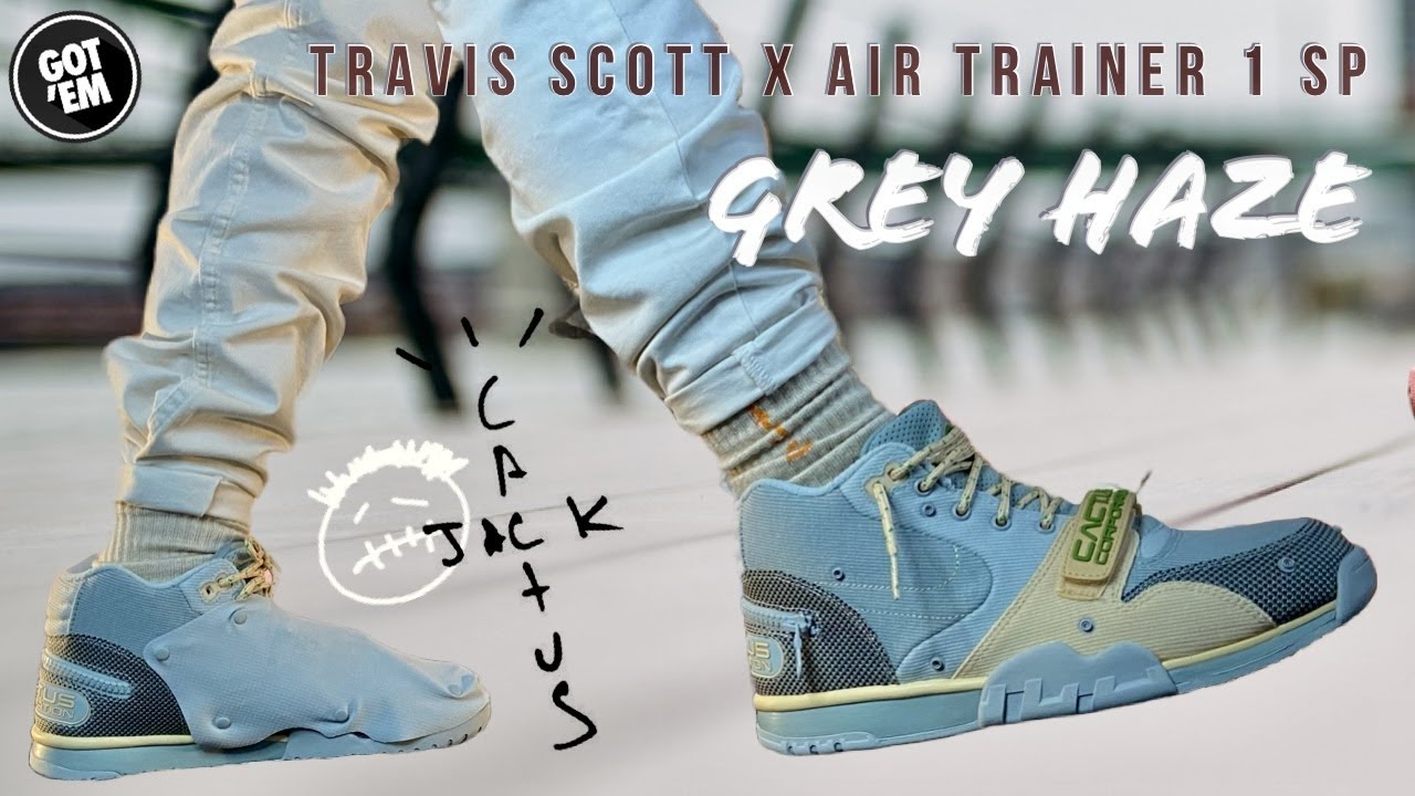 TRAVIS SCOTT X AIR TRAINER 1 SP 'GREY HAZE' DETAILED & ON FEET