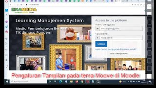 Pengaturan Tampilan tema Moove di Moodle