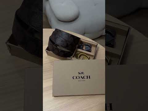 Ремінь 2 пряжки Belt Kit Brown Canvas/Gold Fittings, видео 1