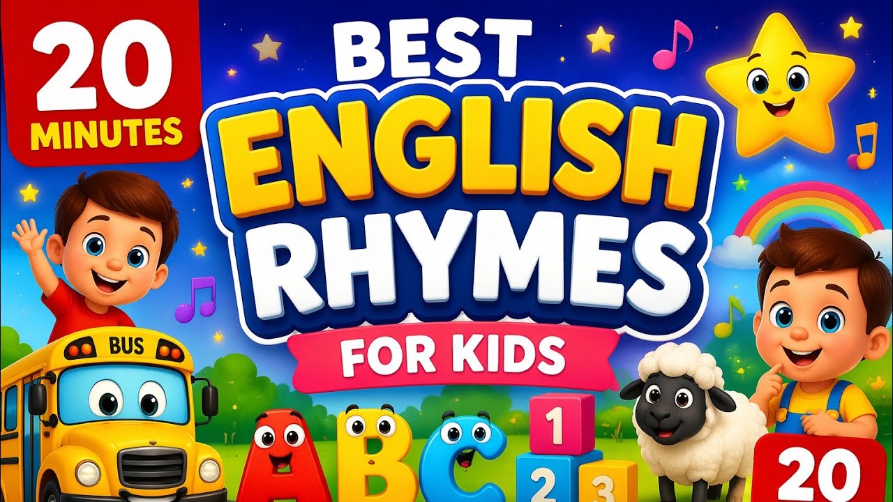 20 Minutes Best English Rhymes for Kids | Nursery Rhymes Collection ...