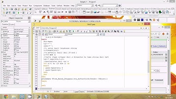 Tutorial Delphi 7 - Cara Membuat Form Login Part 1