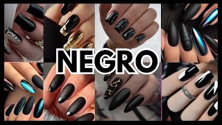 40 Ideas UNAS Color Negro Tendencia en Unas 2025