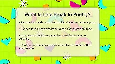 What Is Line Break In Poetry? - The Language Library
