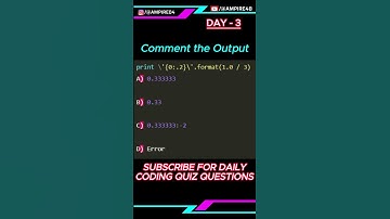 DAY - 03 Python Quiz Question | Daily Quiz Challenge | Ampire