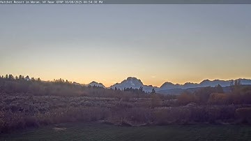 Teton Time Lapse of sunset viewed from Hatchet Resort on October 8, 2025