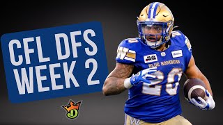 CFL DFS Week 2 Picks | DraftKings