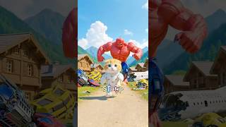 Cute cat chased by apple monster #nekofriends #catlovers #catshorts #catvideos #funnycats #cutecat