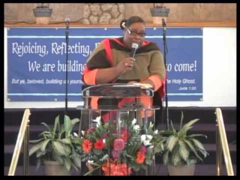 Pastor Denise Ray at New Sweet Home COGIC.wmv