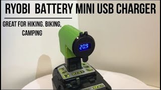 RYOBI 18V Battery Mini USB Charger