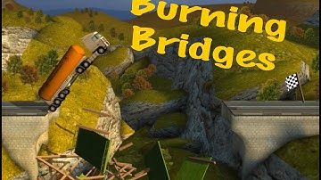Stupid Fun Bridge Constructor: Burning Bridges