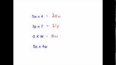 Multiplying Algebraic Terms - Corbettmaths