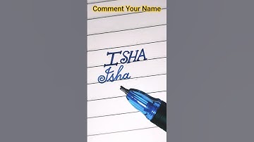 Isha Name in Cursive Writing #isha #name #Cursive #printwriting #handwriting #viral #shorts🙂🙏