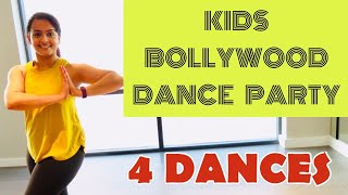 8 minute Kids Bollywood Party | 4 Dances | Follow Along