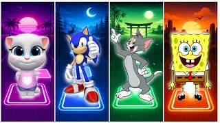 🎵 Angela vs Sonic vs Tom vs SpongeBob | Tiles Hop Battle Challenge 2026 🔥 Who Wins?😱