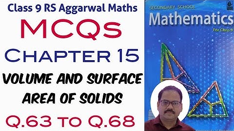 MCQ Of Chapter 15 Q.63 to Q.68 Class 9 RS Aggarwal Maths