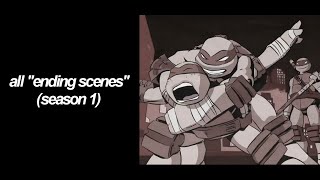 All Ending Scenes Season 1 I Teenage Mutant Ninja Turtles 2012