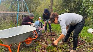 Autumn Harvest in the Carpathians 🍂 Big Family Life, Root Vegetables \u0026 Dream House Building 🏡