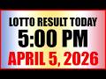 Lotto Result Today 5pm Draw April 5, 2026 Swertres EZ2 PCSO