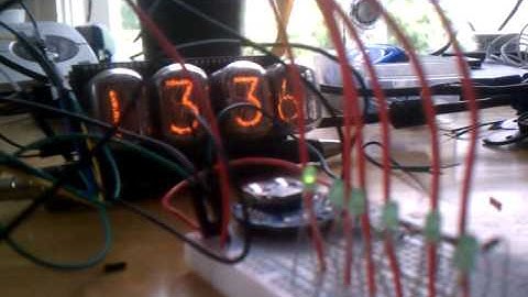 Nixie tube with binary seconds