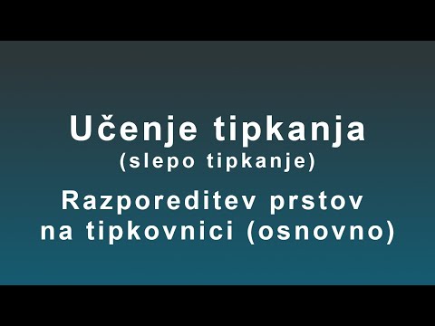 Učenje tipkanja: Razporeditev prstov na tipkovnici (osnovno o tipkanju)