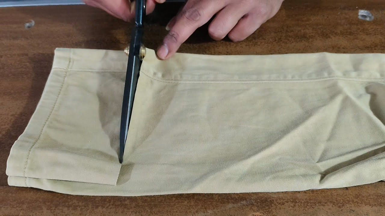 How to hem jeans in 5 minutes while keeping the original hem! Cotton Jeans Kaatne Ka Naya Trick ||