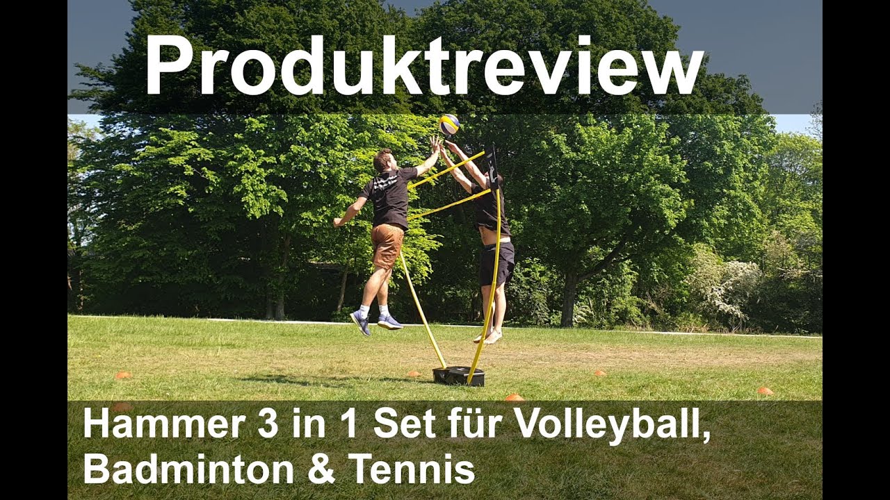 Produktreview: HAMMER 3 in 1 Set für Volleyball, Badminton & Tennis -  YouTube