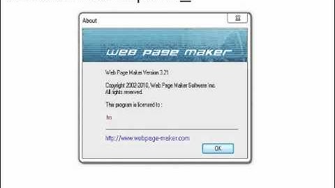 Web Page Maker 3.21 Serial in Description