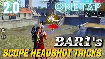 ONETAP HEADSHOT MACRO BLUESTACKS 5.2 FREE FIRE || BAR1 ONETAP HEADSHOT TRICKS, BAR1 SCOPE HEADSHOT