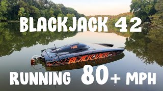 Blackjack 42 running 80 and 81mph! ALL STOCK with a dasboata prop! 😲🚀