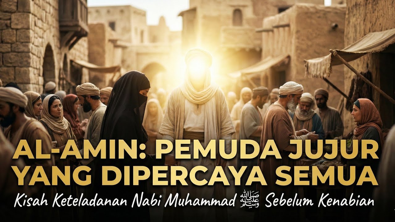 Kisah Keteladanan Nabi Muhammad ﷺ  AL-AMIN pemuda jujur yang dapat di percaya
