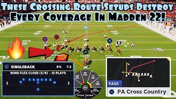 These Crossing Route Setups Destroy Every Coverage In Madden 22! | Singleback Wing Flex Close |