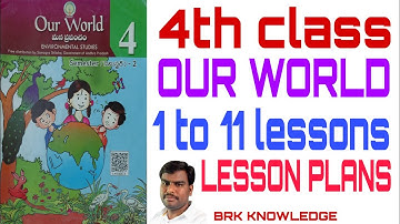 4th class | Our world lesson plans | 1 to 11 lessons lesson plans