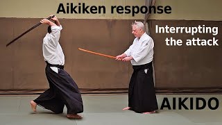 Aikiken response: interrupting a sword attack, by Stefan Stenudd