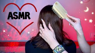 АСМР, Расчесывание волос и массаж головы, нежный шепот / Gentle ASMR