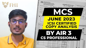 June 23 MCS Certified Copy Analysis, By AIR 3, Harsh Dev Chaudhary, CS Professional, ICSI