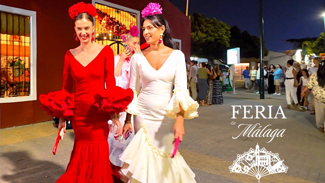 Summer Nightlife With Many Beautiful Ladies 🎉Malaga August Fair Walk [4K 60FPS] Spain Walking Tour
