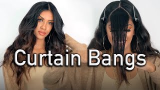 DIY Curtain Bangs: How to Cut and Style Like a Pro | @Ariba_Pervaiz | HAIR TUTORIAL