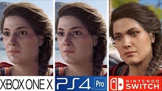 Assassin S Creed Odyssey Xbox One X Vs Ps4 Pro Vs Nintendo Switch Graphics Comparison Youtube
