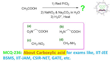 MCQ-236 Multistep reaction on Carboxylic acid by Dr Tanmoy Biswas (Chemistry The Mystery of Molecule