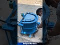 Concrete Block Making Machine in Action: Creating Pavement Blocks