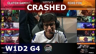 [CRASHED] Clutch Gaming vs Echo Fox | Week 1 Day 2 S8 NA LCS Summer 2018 | CG vs FOX W1D2