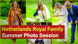 Dutch Royal Couple Attented Annual Summer Photo Session 2024 With Three Lovely Daughters