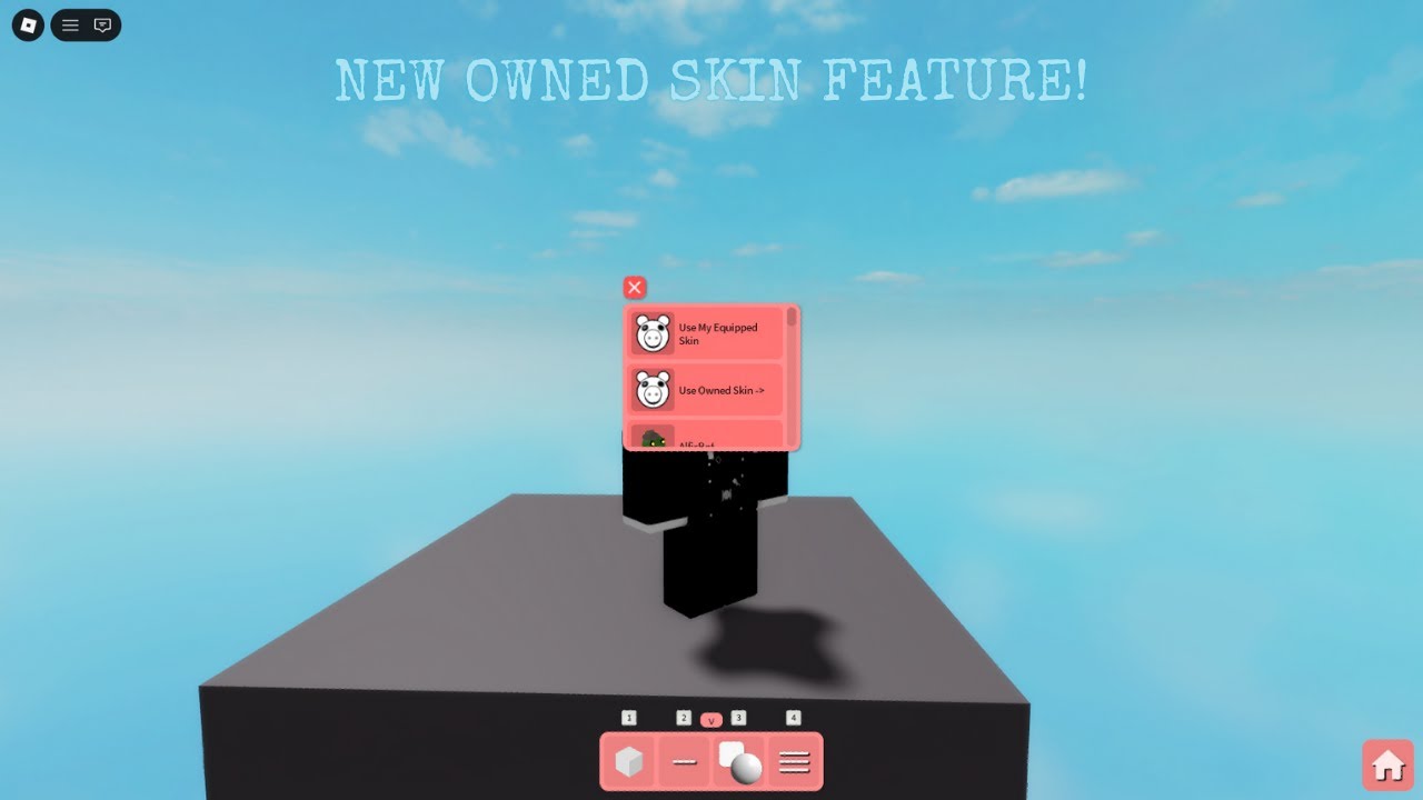 NEW PIGGY BUILD MODE "Use Owned Skin" FEATURE! | Piggy Build Mode | ROBLOX