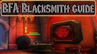 how to level BFA  blacksmithing fast